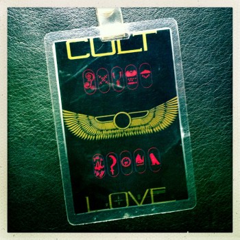 Billy’s Laminate from The Cult Love Tour 1985 (front)