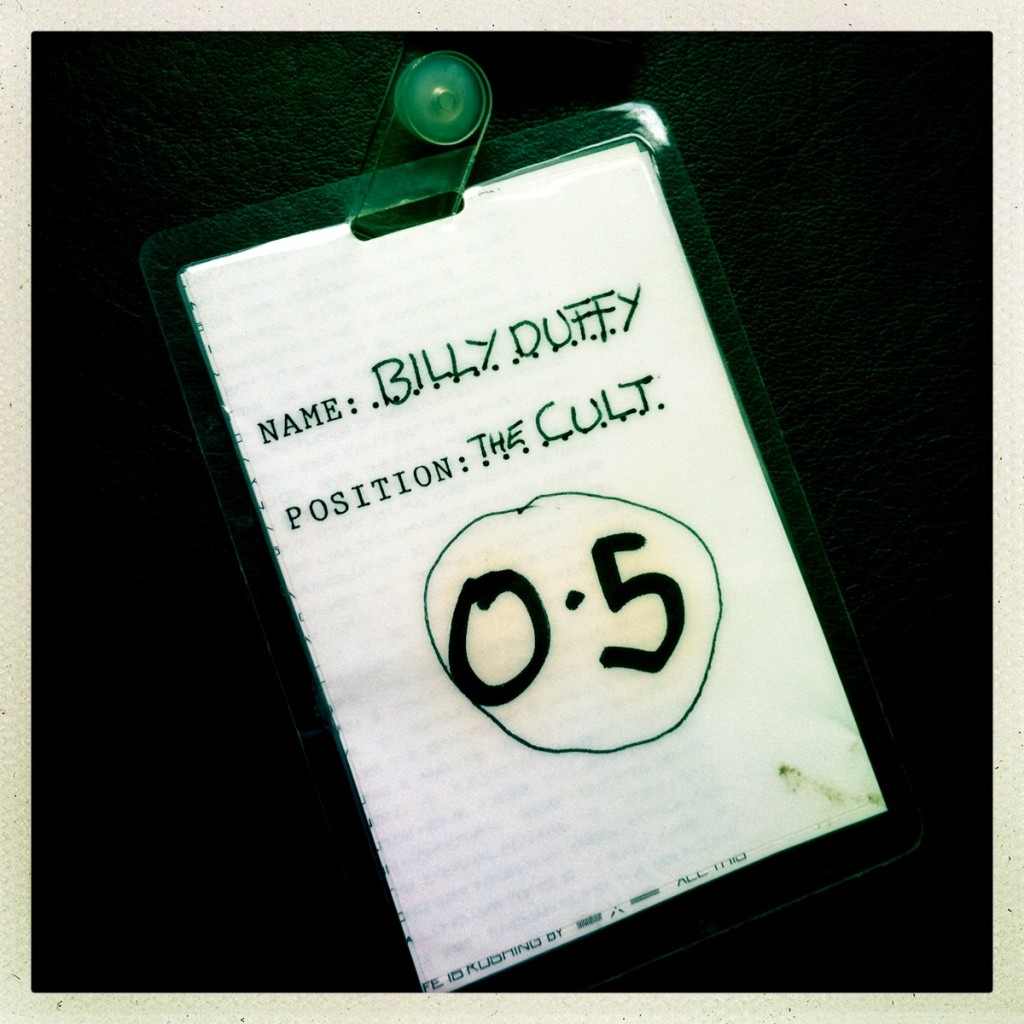 Billy Duffy's Laminate from The Cult Love Tour 1985 (back)