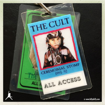 Billy’s AA Laminate pass from The Cult ‘Ceremonial Stomp’