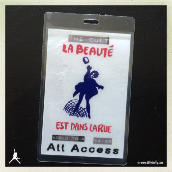 Billy’s Laminate from The Cult World Tour 94/95