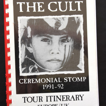 Billy’s itinerary book from The Cult ‘Ceremonial Stomp’ Tour -1991