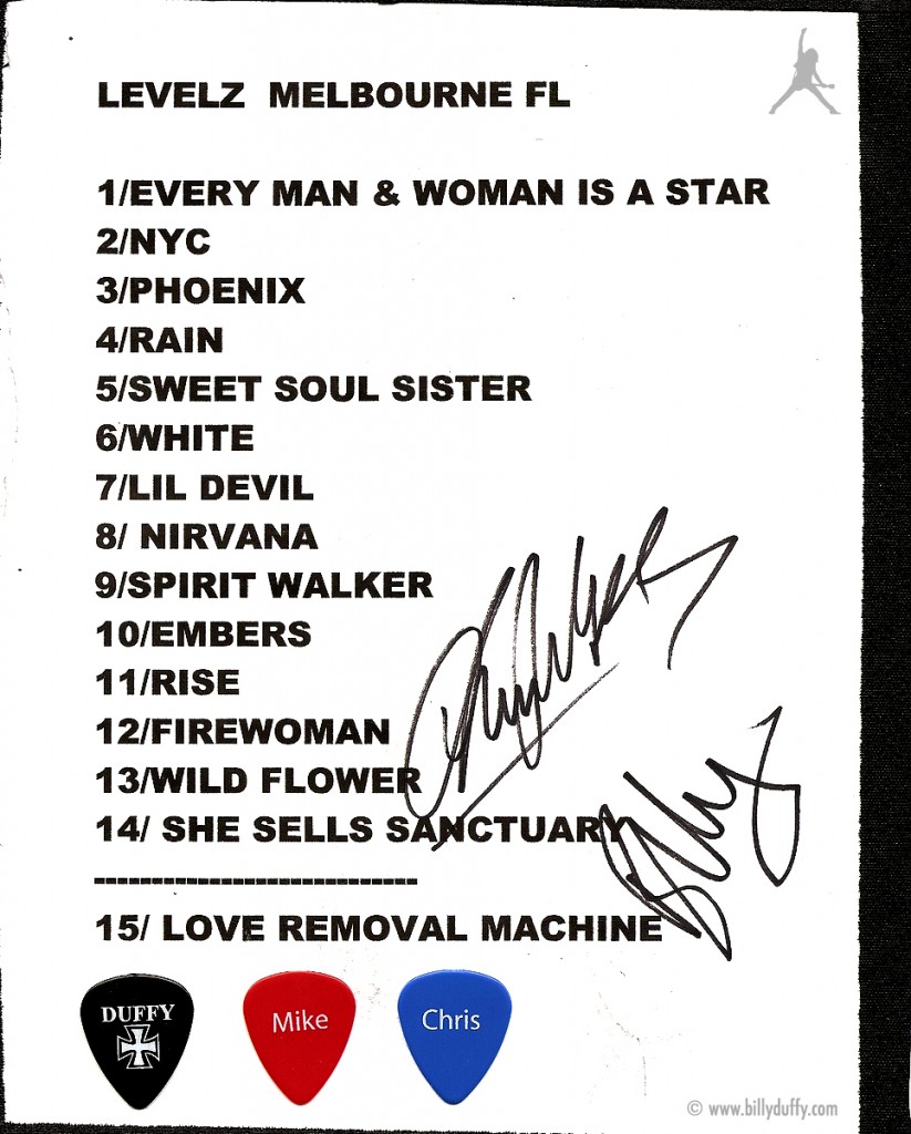 The Cult set list 09-11-2010