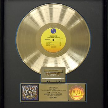 Billy’s US Gold Disc for The Cult ‘Electric’