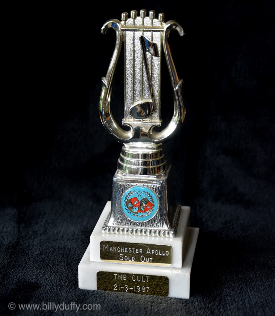 The Cult Manchester Apollo Sold Out Award - 1987